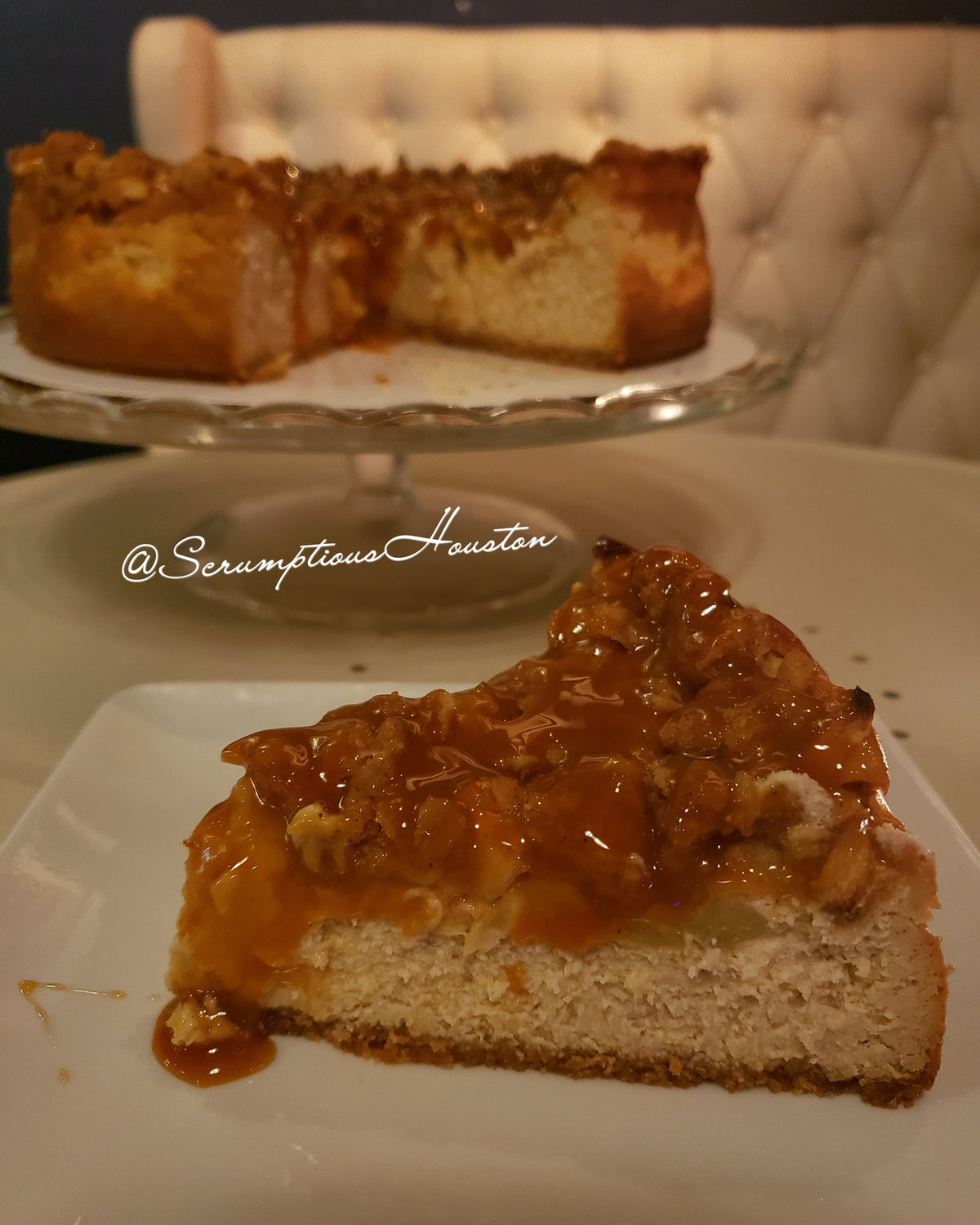 Caramel Apple Pie Cheesecake
