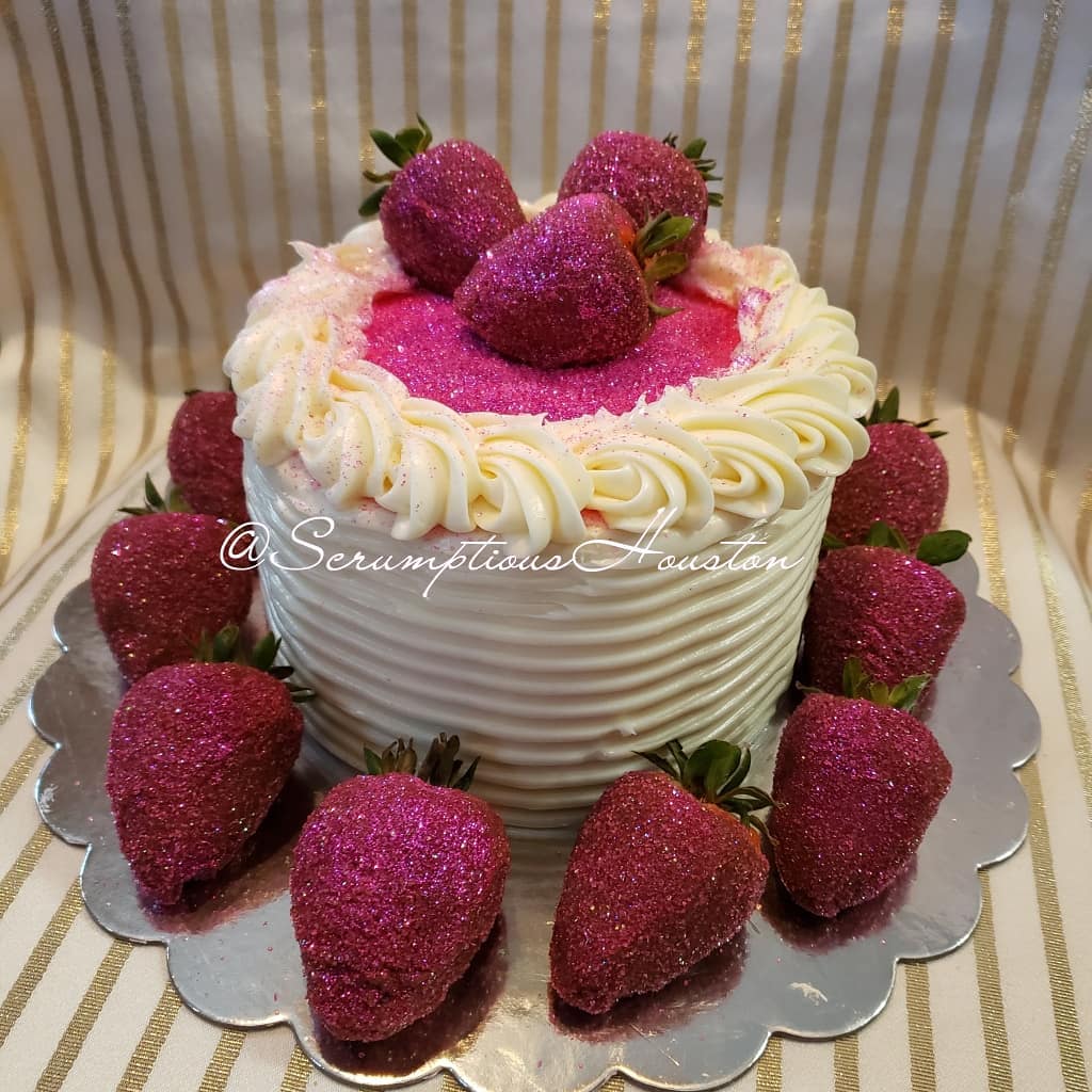 Glitter Cake + Glitter Berries