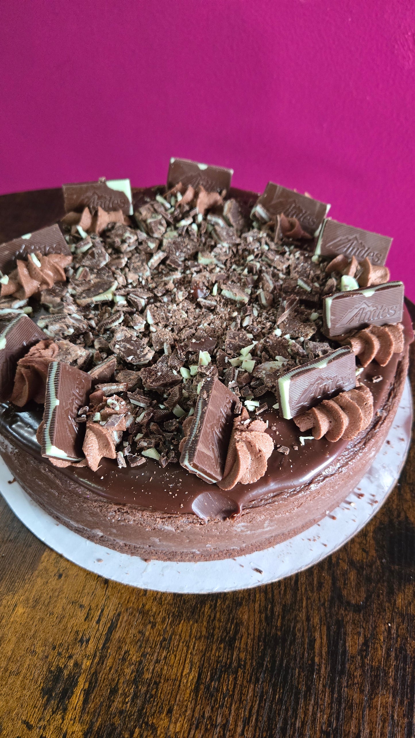 Andes Mint Cheesecake