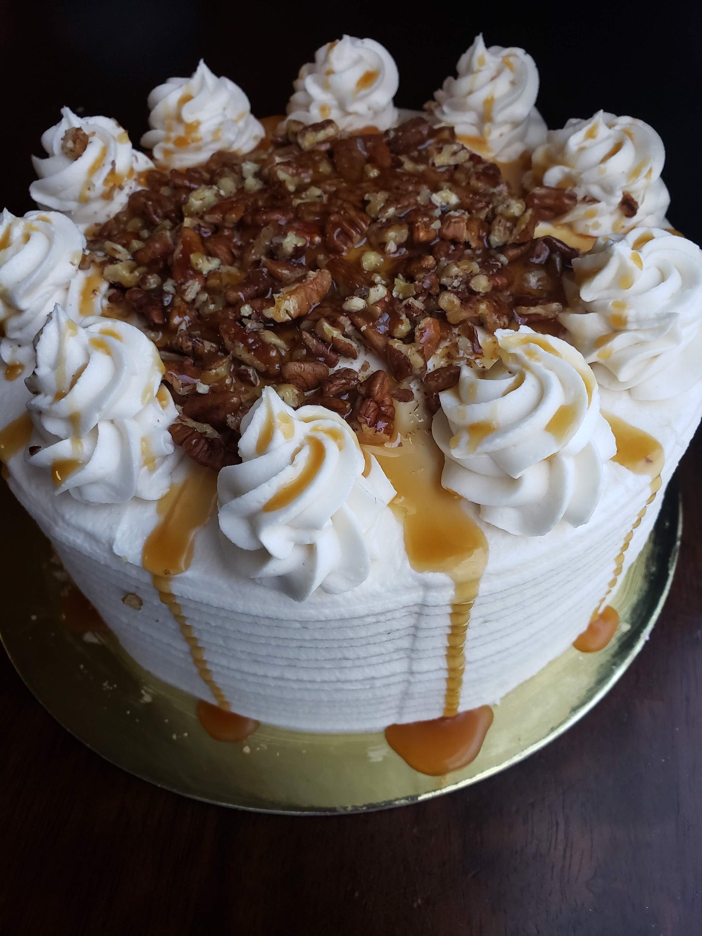 Hennessey Infused Pecan Caramel Cake