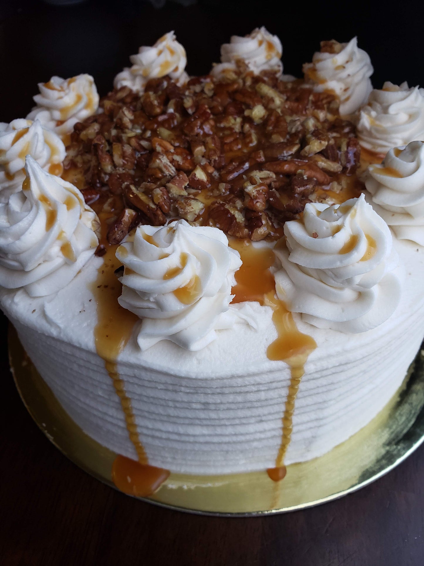 Hennessey Infused Pecan Caramel Cake