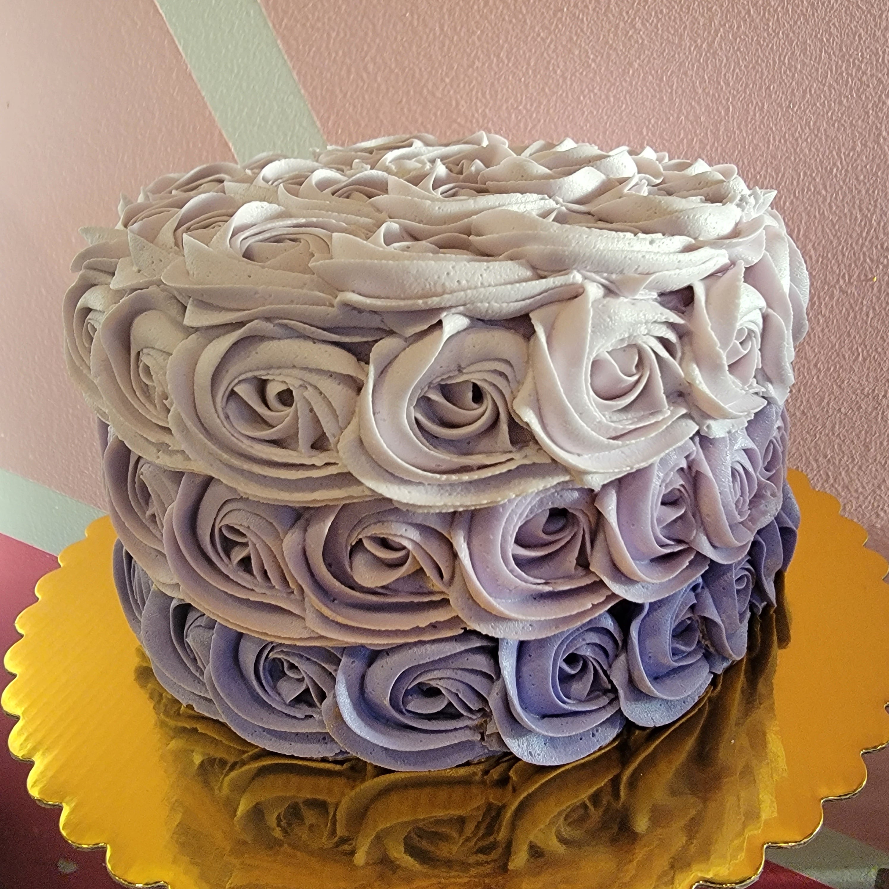 Purple Ombre Rosette - CakeCentral.com